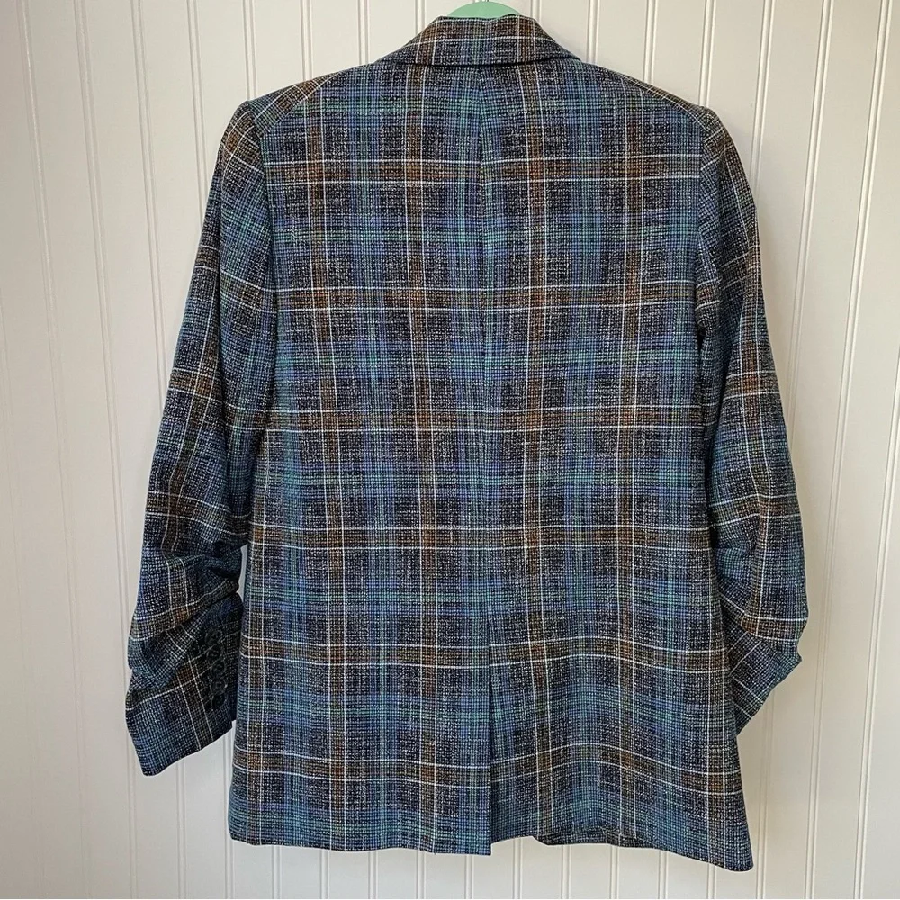 Veronica Beard Martel Dickey Jacket Blue Multi Plaid Blazer size 2 - Picture 9 of 15